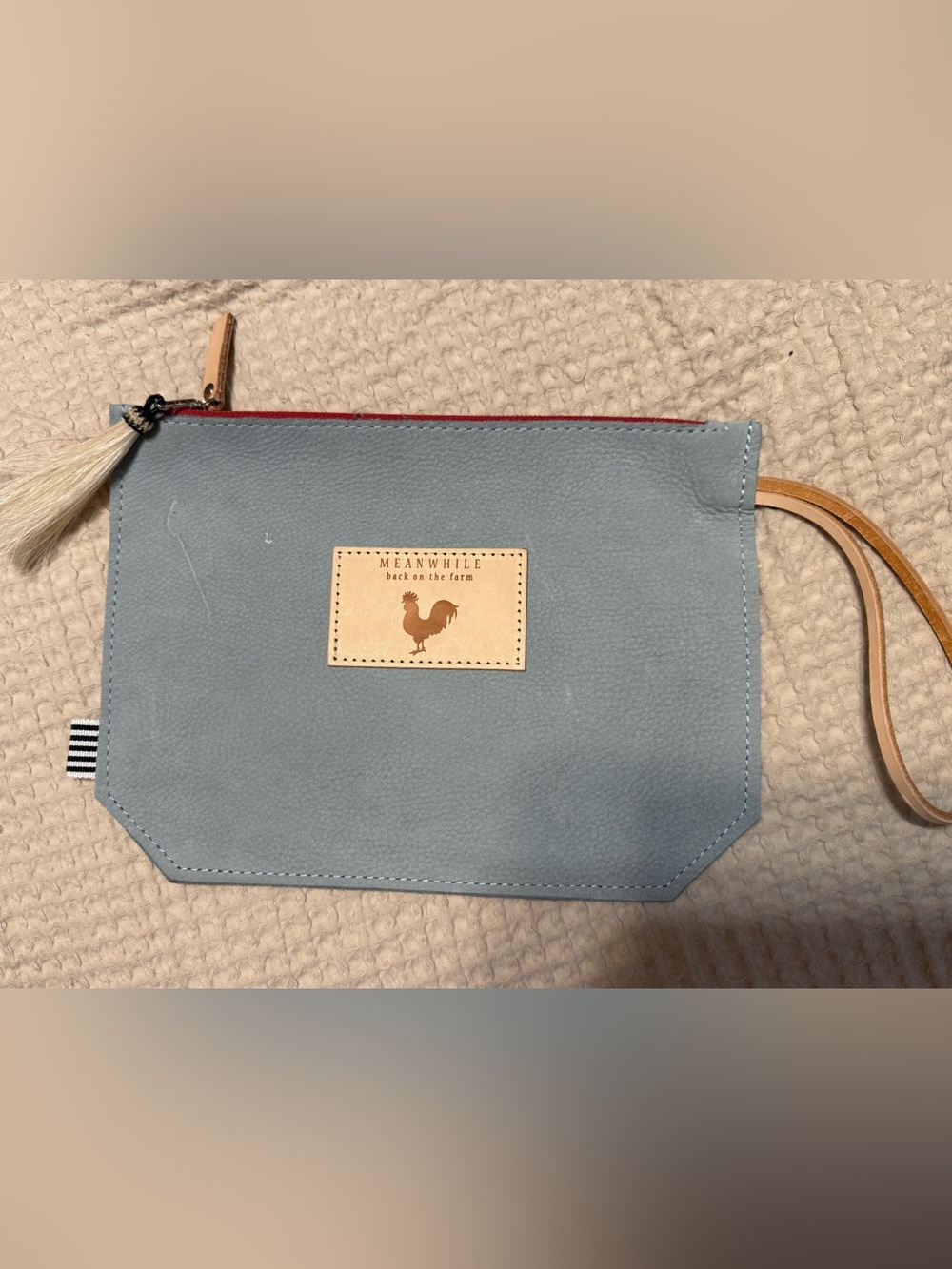 MEANWHILE "back on the farm" Light Blue Pouch